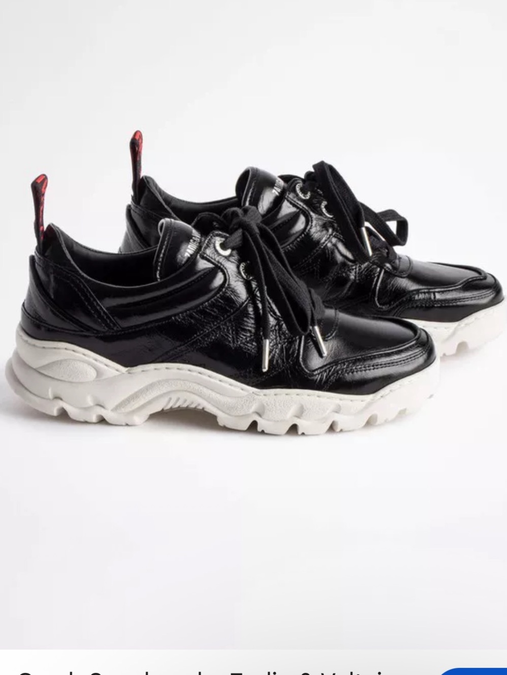 Zadig & Voltaire Black Leather Chunky Sneaker